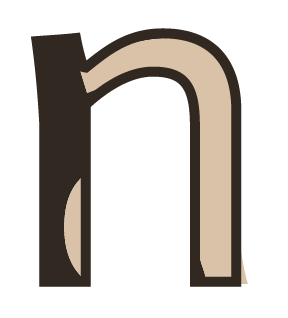 logo: letter n with an embedded letter a for 'notacouch, abed'